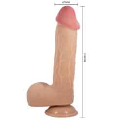 PRETTY LOVE - SLIDING SKIN SERIES DILDO REALÍSTICO CON VENTOSA PIEL DESLIZANTE NATURAL 23.4 CM - piKanteo | Despierta tu lado más piKante
