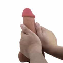 PRETTY LOVE - SLIDING SKIN SERIES DILDO REALÍSTICO CON VENTOSA PIEL DESLIZANTE MULATO 23.4 CM - piKanteo | Despierta tu lado más piKante