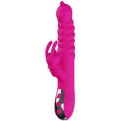 Alternative view of ARMONY - VIBRADOR MULTIFUNCION RABBIT DOBLE LENGUA EFECTO CALOR FUCSIA