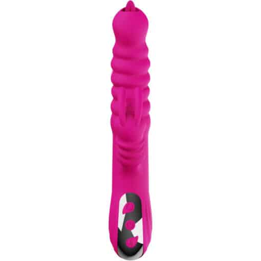 ARMONY - VIBRADOR MULTIFUNCION RABBIT DOBLE LENGUA EFECTO CALOR FUCSIA - Imagen 6