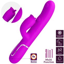 PRETTY LOVE - VIBRADOR RABBIT CON LICKING FUCSIA - piKanteo | Despierta tu lado más piKante