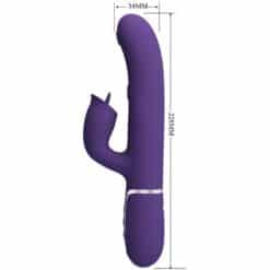 PRETTY LOVE - VIBRADOR RABBIT CON LICKING MORADO - piKanteo | Despierta tu lado más piKante