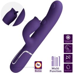 PRETTY LOVE - VIBRADOR RABBIT CON LICKING MORADO - piKanteo | Despierta tu lado más piKante
