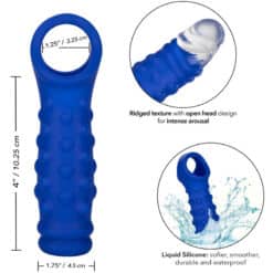 CALEXOTICS - ADMIRAL BEADED FUNDA PENE SILICONA LÍQUIDA AZUL - piKanteo | Despierta tu lado más piKante