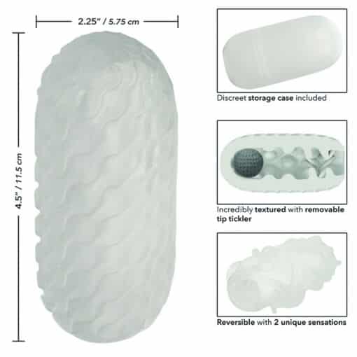 CALEXOTICS - BOUNDLESS STROKER BLANDO REVERSIBLE GRIS - Imagen 13