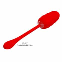 PRETTY LOVE - HUEVO VIBRADOR CON TEXTURA MARINA RECARGABLE ROJO - piKanteo | Despierta tu lado más piKante
