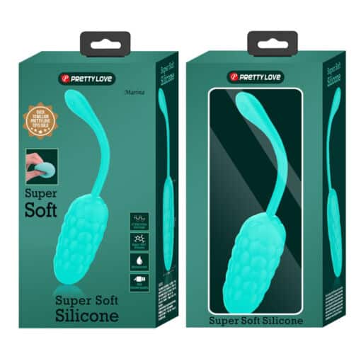 PRETTY LOVE - HUEVO VIBRADOR CON TEXTURA MARINA RECARGABLE VERDE AGUA - Imagen 9