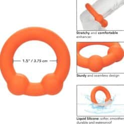 CALEXOTICS - ALPHA ANILLO DOBLE BOLA NARANJA - piKanteo | Despierta tu lado más piKante
