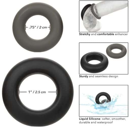 CALEXOTICS - ALPHA SET DE 2 ANILLOS PROLONG GRIS - Imagen 8