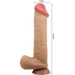 PRETTY LOVE - SLIDING SKIN SERIES DILDO REALÍSTICO CON VENTOSA PIEL DESLIZANTE 26 CM - piKanteo | Despierta tu lado más piKante