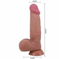 PRETTY LOVE - SLIDING SKIN SERIES DILDO REALÍSTICO CON VENTOSA PIEL DESLIZANTE MORENO 21.8 CM - piKanteo | Despierta tu lado más piKante