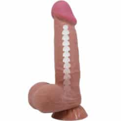 PRETTY LOVE - SLIDING SKIN SERIES DILDO REALÍSTICO CON VENTOSA PIEL DESLIZANTE MORENO 20.6 CM - piKanteo | Despierta tu lado más piKante