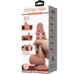 PRETTY LOVE - SLIDING SKIN SERIES DILDO REALÍSTICO CON VENTOSA PIEL DESLIZANTE MORENO 20.6 CM - piKanteo | Despierta tu lado más piKante