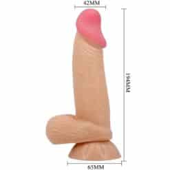 PRETTY LOVE - SLIDING SKIN SERIES DILDO REALÍSTICO CON VENTOSA PIEL DESLIZANTE 19.4 CM - piKanteo | Despierta tu lado más piKante