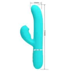 PRETTY LOVE - PERLITA VIBRADOR PUNTO G 3 EN 1 MULTIFUNCIÓN VERDE AGUA - piKanteo | Despierta tu lado más piKante