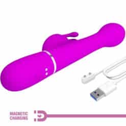 PRETTY LOVE - DEJON VIBRADOR RABBIT 3 EN 1 MULTIFUNCIÓN VIOLETA - piKanteo | Despierta tu lado más piKante
