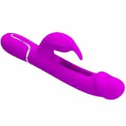PRETTY LOVE - KAMPAS VIBRADOR RABBIT 3 EN 1 MULTIFUNCIÓN CON LENGUA FUCSIA - piKanteo | Despierta tu lado más piKante