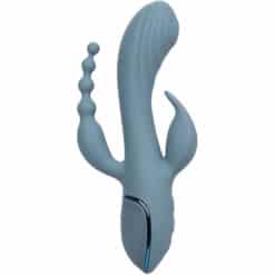 CALEXOTICS - VIBRADOR TRIPLE ÉXTASIS GRIS - piKanteo | Despierta tu lado más piKante