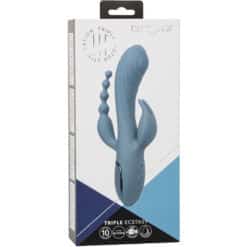 CALEXOTICS - VIBRADOR TRIPLE ÉXTASIS GRIS - piKanteo | Despierta tu lado más piKante