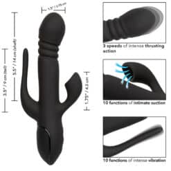 CALEXOTICS - VIBRADOR TRIPLE EUPHORIA NEGRO - piKanteo | Despierta tu lado más piKante