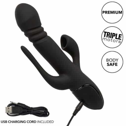 CALEXOTICS - VIBRADOR TRIPLE EUPHORIA NEGRO - Imagen 10