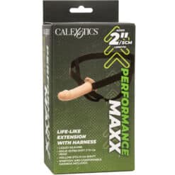 CALEXOTICS - PERFORMANCE MAXX EXTENSIÓN REALISTA CON ARNÉS PIEL CLARO - piKanteo | Despierta tu lado más piKante