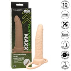 CALEXOTICS - PERFORMANCE MAXX DOBLE PENETRADOR RECARGABLE PIEL CLARO - piKanteo | Despierta tu lado más piKante