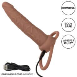 CALEXOTICS - PERFORMANCE MAXX DOBLE PENETRADOR RECARGABLE PIEL MORENO - piKanteo | Despierta tu lado más piKante