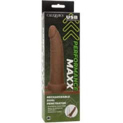 CALEXOTICS - PERFORMANCE MAXX DOBLE PENETRADOR RECARGABLE PIEL MORENO - piKanteo | Despierta tu lado más piKante