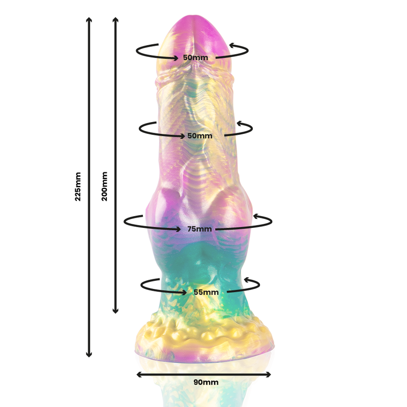 Alternative view of EPIC - IRIS DILDO CON TESTÍCULOS ARCOÍRIS DE PLACER