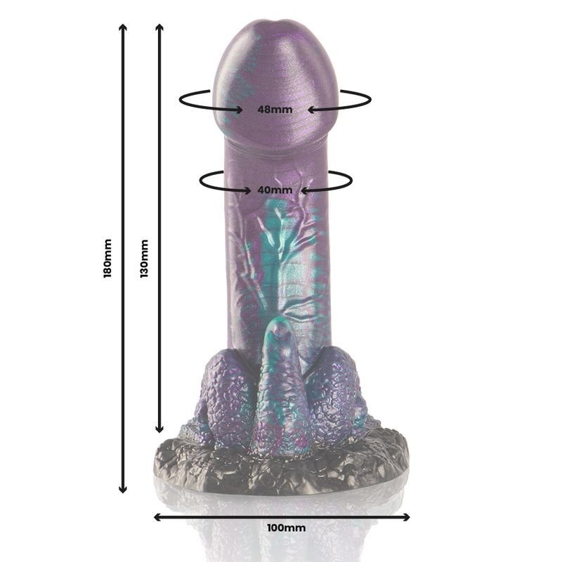 Alternative view of EPIC - BASILISK DILDO DOBLE PLACER ESCAMOSO TAMAÑO PEQUEÑO