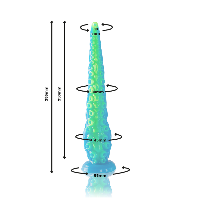 Alternative view of EPIC - SCYLLA DILDO TENTÁCULO FINO FLUORESCENTE TAMAÑO PEQUEÑO