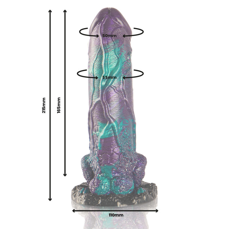 Alternative view of EPIC - BASILISK DILDO DOBLE PLACER ESCAMOSO TAMAÑO GRANDE
