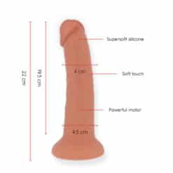 ONINDER - LARGE BOGOTÁ DILDO VIBRADOR 9 VELOCIDADES NATURAL 22 CM -O- 4.5 CM - APP GRATUITA - piKanteo | Despierta tu lado más piKante