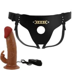 PRETTY LOVE - MARION HARNESS BRIEFS UNIVERSAL CON DILDO VIBRACIÓN 19 CM MULATO - piKanteo | Despierta tu lado más piKante