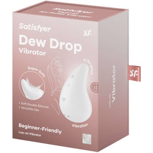 SATISFYER - DEW DROP VIBRADOR LAY-ON BLANCO - Imagen 5