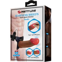PRETTY LOVE - STARKS HARNESS BRIEFS VIBRACIÓN MULTI-VELOCIDAD DILDO 17,5 CM MULATO - piKanteo | Despierta tu lado más piKante