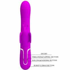 PRETTY LOVE - VIBRADOR RABBIT MULTIFUNCIÓN 4 EN 1 MARIPOSA FUCSIA - piKanteo | Despierta tu lado más piKante