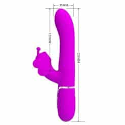 PRETTY LOVE - VIBRADOR RABBIT MULTIFUNCIÓN 4 EN 1 MARIPOSA FUCSIA - piKanteo | Despierta tu lado más piKante