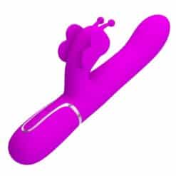 PRETTY LOVE - VIBRADOR RABBIT MULTIFUNCIÓN 4 EN 1 MARIPOSA FUCSIA - piKanteo | Despierta tu lado más piKante