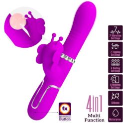 PRETTY LOVE - VIBRADOR RABBIT MULTIFUNCIÓN 4 EN 1 MARIPOSA FUCSIA - piKanteo | Despierta tu lado más piKante