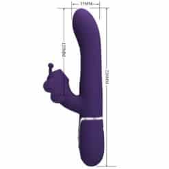 PRETTY LOVE - VIBRADOR RABBIT MULTIFUNCIÓN 4 EN 1 MARIPOSA MORADO - piKanteo | Despierta tu lado más piKante