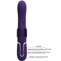 PRETTY LOVE - VIBRADOR RABBIT MULTIFUNCIÓN 4 EN 1 MARIPOSA MORADO - piKanteo | Despierta tu lado más piKante