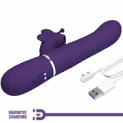 PRETTY LOVE - VIBRADOR RABBIT MULTIFUNCIÓN 4 EN 1 MARIPOSA MORADO - piKanteo | Despierta tu lado más piKante
