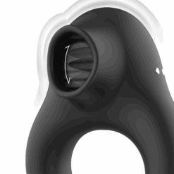 ARMONY - ANILLO VIBRADOR SILICONA 3 MOTORES RECARGABLE NEGRO - DORADO - piKanteo | Despierta tu lado más piKante