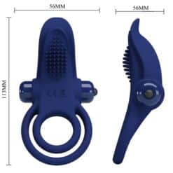 PRETTY LOVE - BRONSON DOBLE ANILLO CON VIBRACIÓN AZUL - piKanteo | Despierta tu lado más piKante