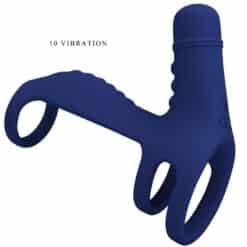 PRETTY LOVE - ELISH ANILLO VIBRADOR CON EXTENSIÓN AZUL - piKanteo | Despierta tu lado más piKante