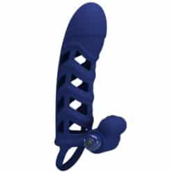 PRETTY LOVE - ALTAF ANILLO VIBRADOR CON FUNDA DE SILICONA AZUL - piKanteo | Despierta tu lado más piKante