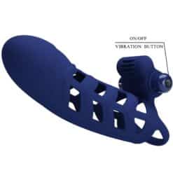 PRETTY LOVE - ALTAF ANILLO VIBRADOR CON FUNDA DE SILICONA AZUL - piKanteo | Despierta tu lado más piKante