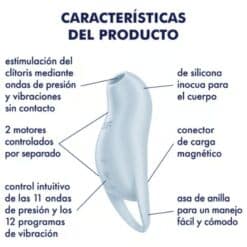 SATISFYER - POCKET PRO 1 ESTIMULADOR CLÍTORIS AZUL CLARO - piKanteo | Despierta tu lado más piKante
